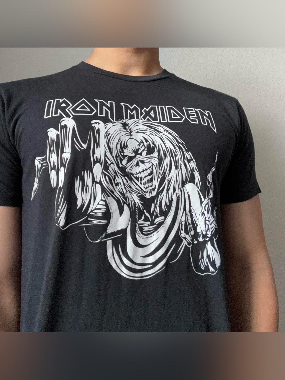 Iron Maiden Band Graphics Black Tee Shirt